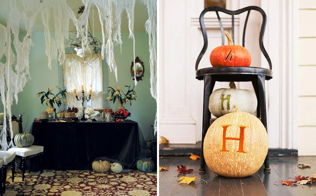Table Chair and Pumpkins Table Chair and Pumpkins