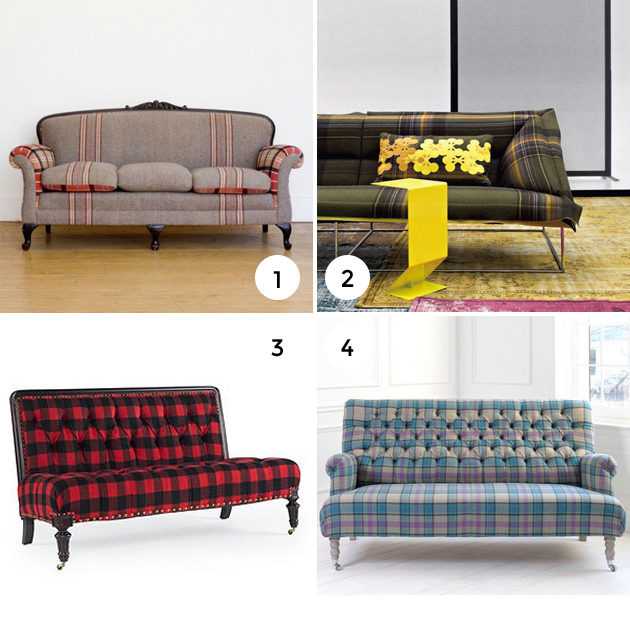 Tartan Inspired Sofas on the Interior Collective