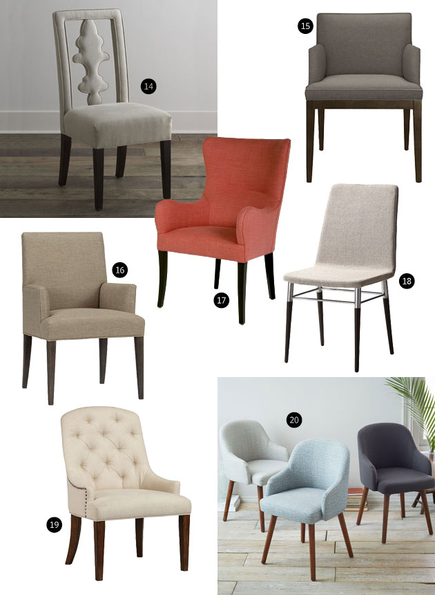 20 Upstanding Upholstered Dining Chairs