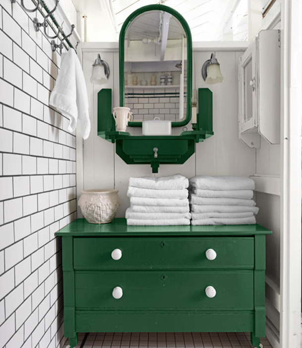 Colorful Bathroom Cabinets